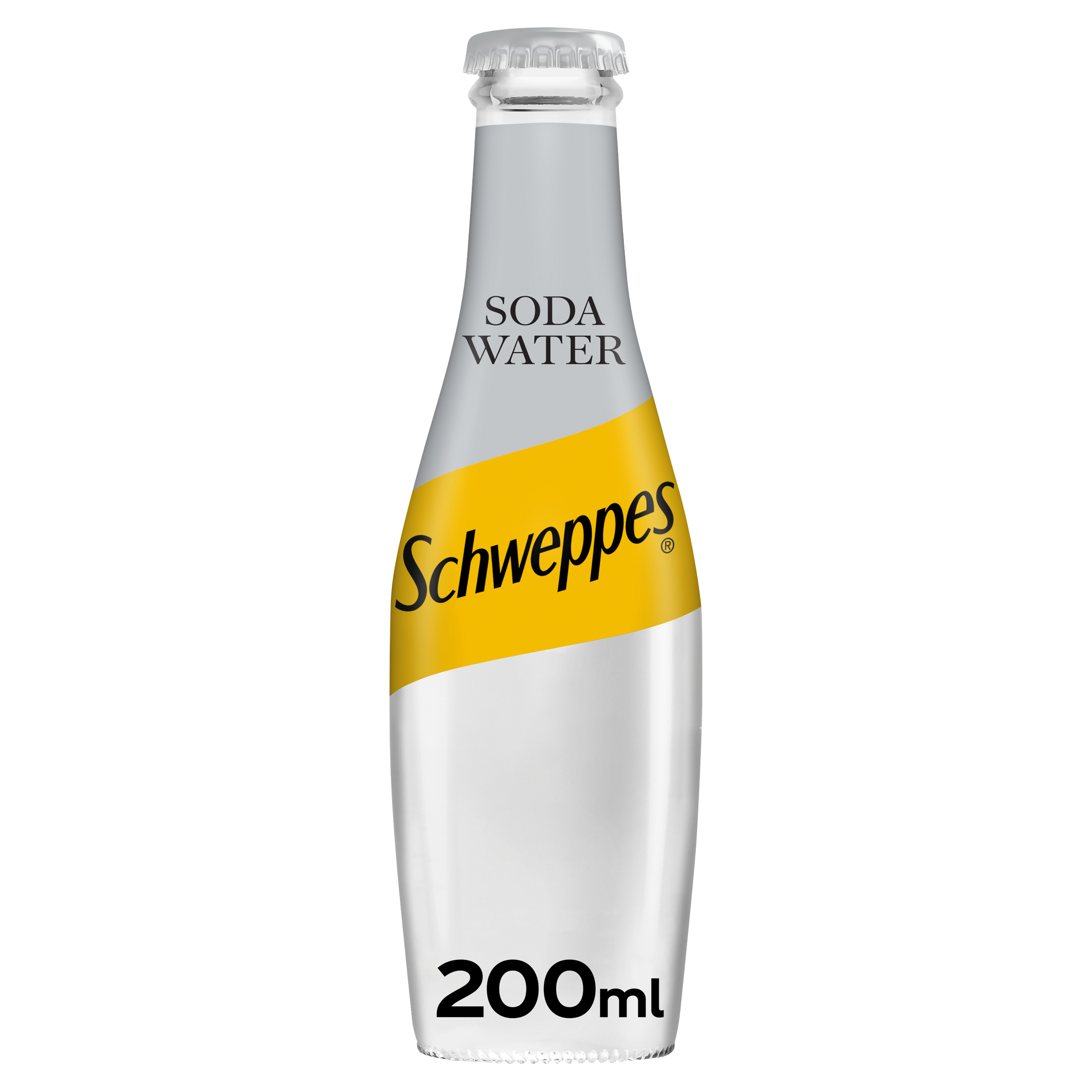 Schweppes Soda Water 200ml x 24 - (Glass)