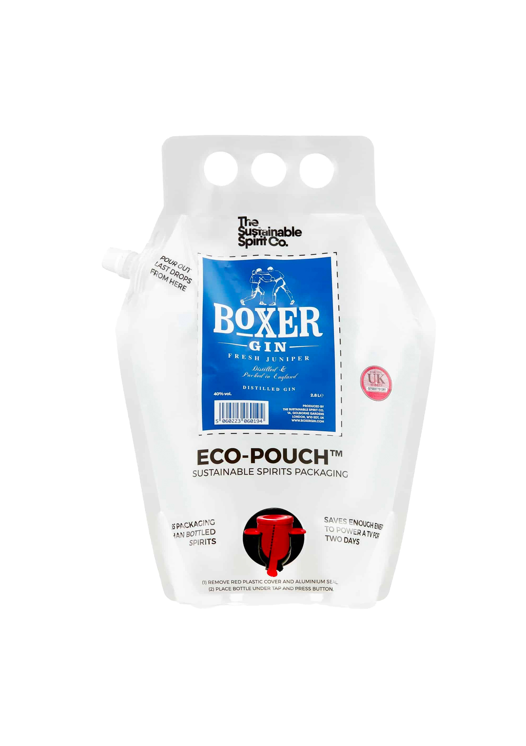 Boxer Gin Eco-Pouch - 2.8L